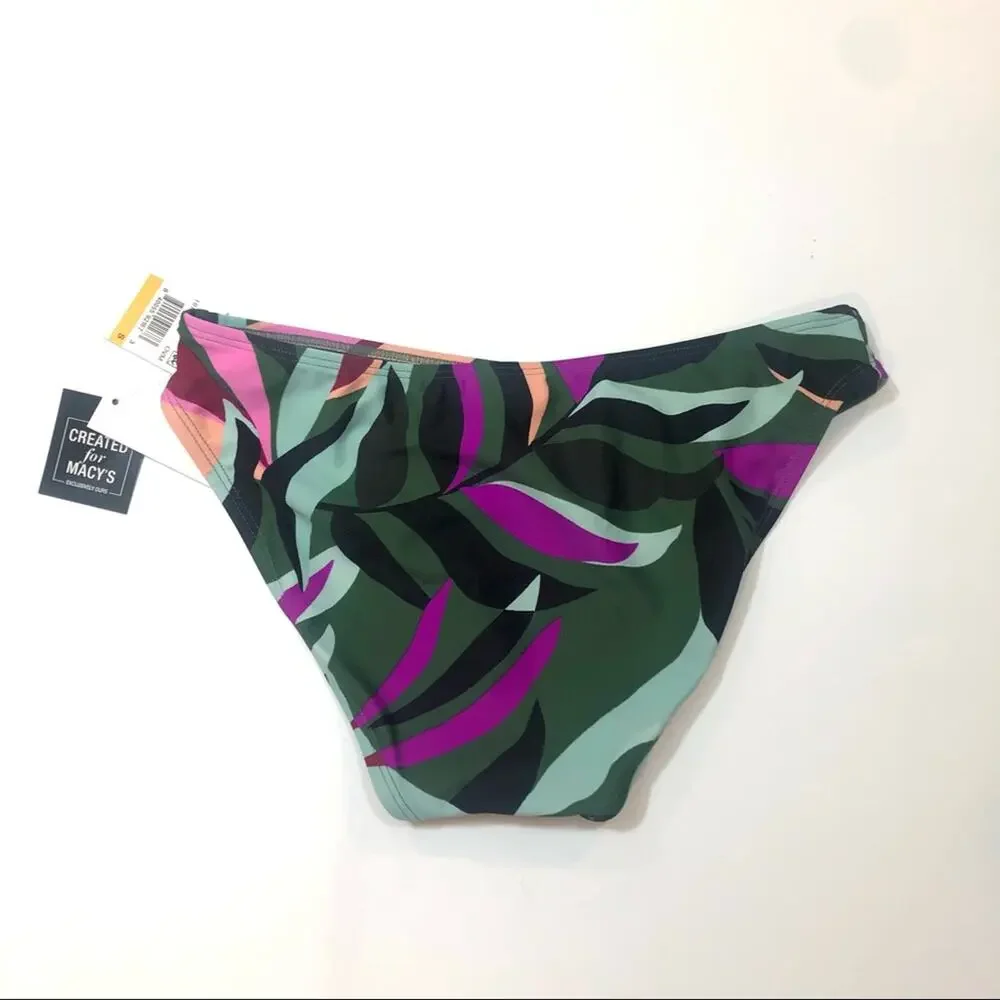 Hula Honey Olive Floral hipster bikini swim bottom